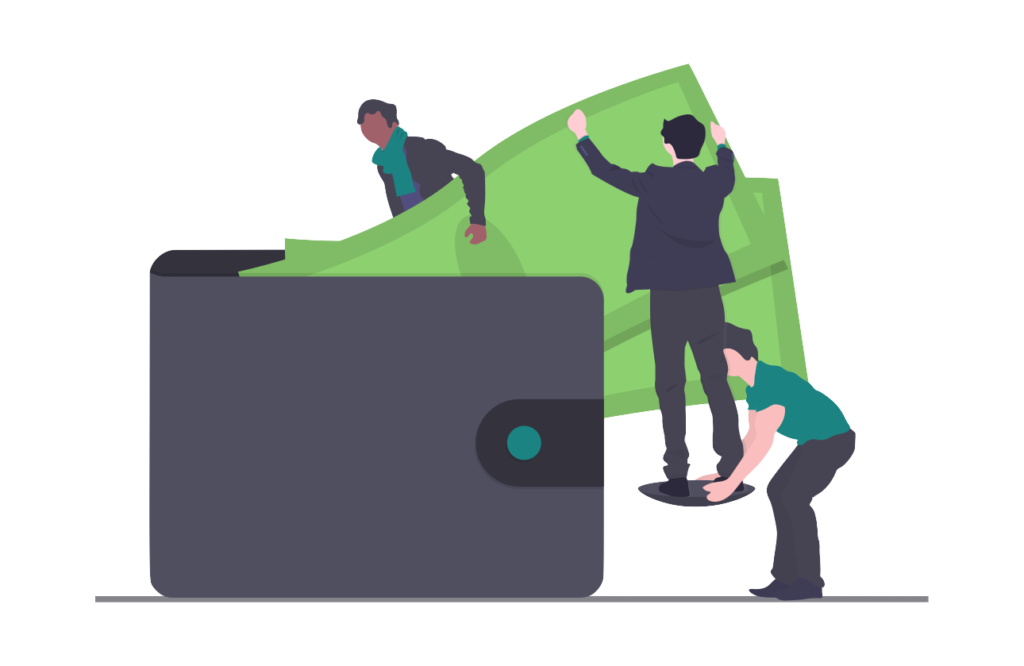 3 people helping each other to make extra income.